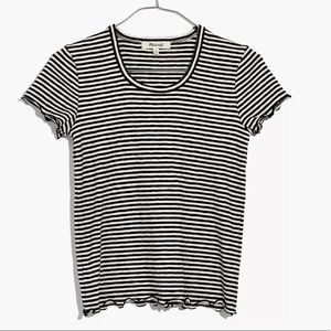 Madewell Lettuce Edge Striped Baby Tee